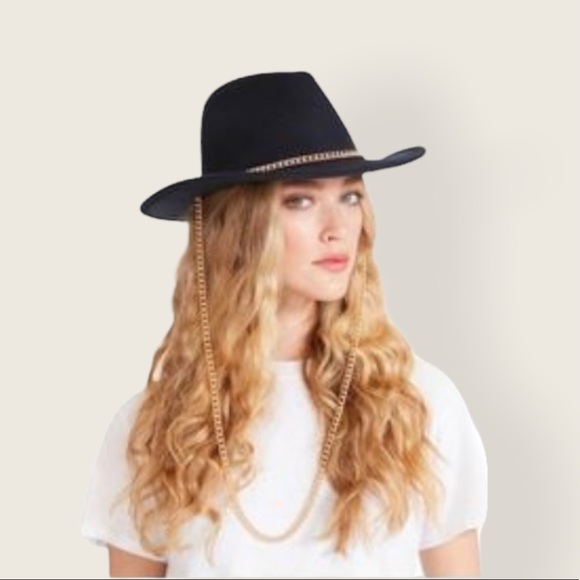 Steve Madden Accessories - Steve Madden chain-strap Fedora hat (one size fits all)